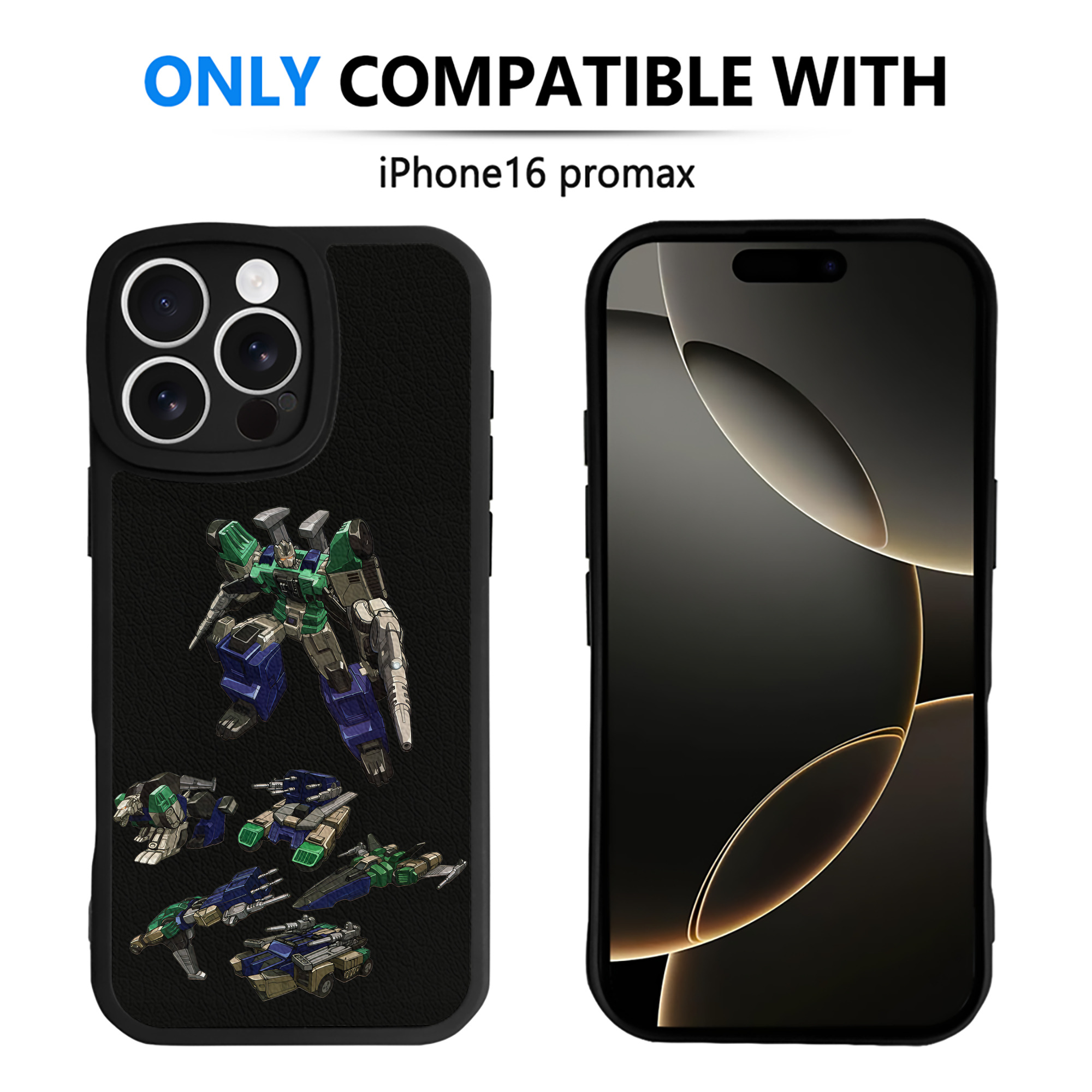 （画像用） Transformers トランスフォーマー 【iPhone 16シリーズ対応】シリコンスマホケース（レザー調） 材質：シリコン